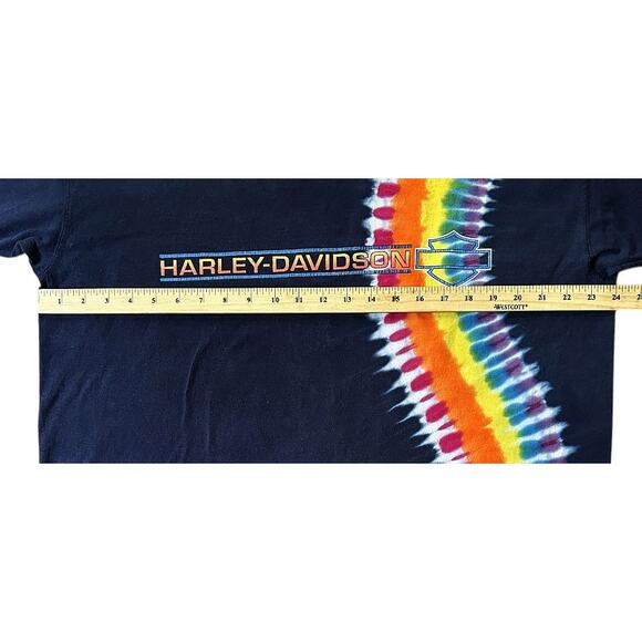 Harley Davidson Vintage Cotton Navy & Multicolor T-Shirt Men's XL - Picture 3 of 6